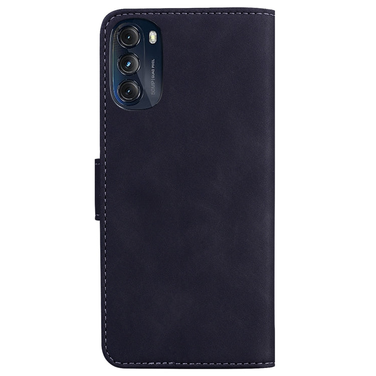 For Motorola Moto G 2022 Skin Feel Pure Color Flip Leather Phone Case