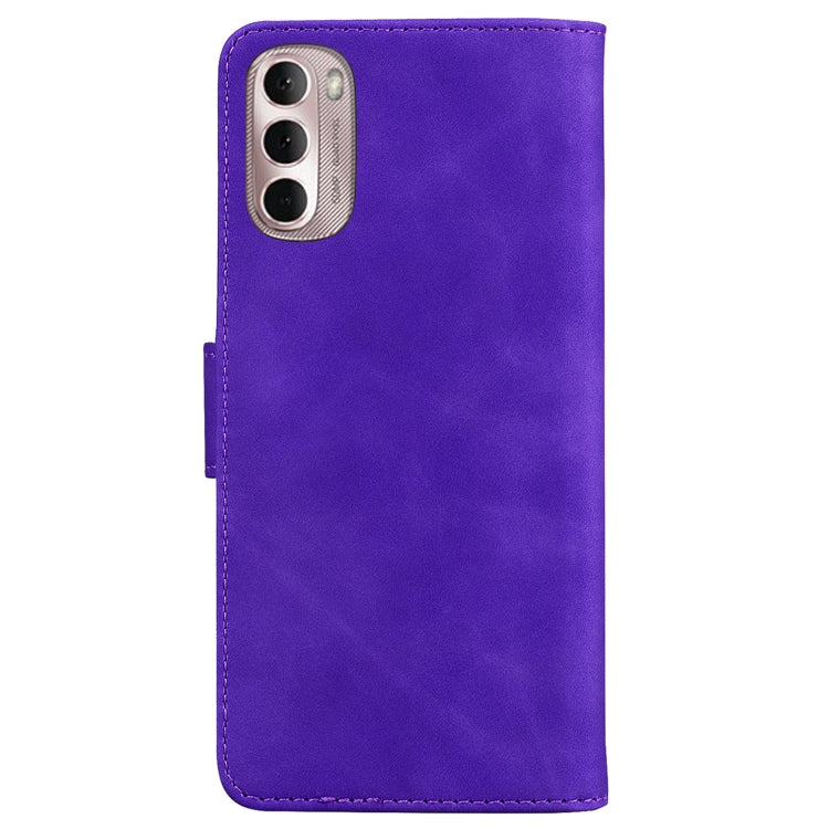 For Motorola Moto G Stylus 4G 2022 Skin Feel Pure Color Flip Leather Phone Case