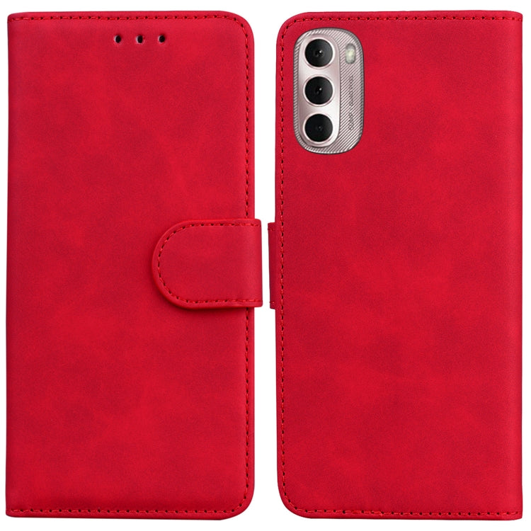 For Motorola Moto G Stylus 4G 2022 Skin Feel Pure Color Flip Leather Phone Case