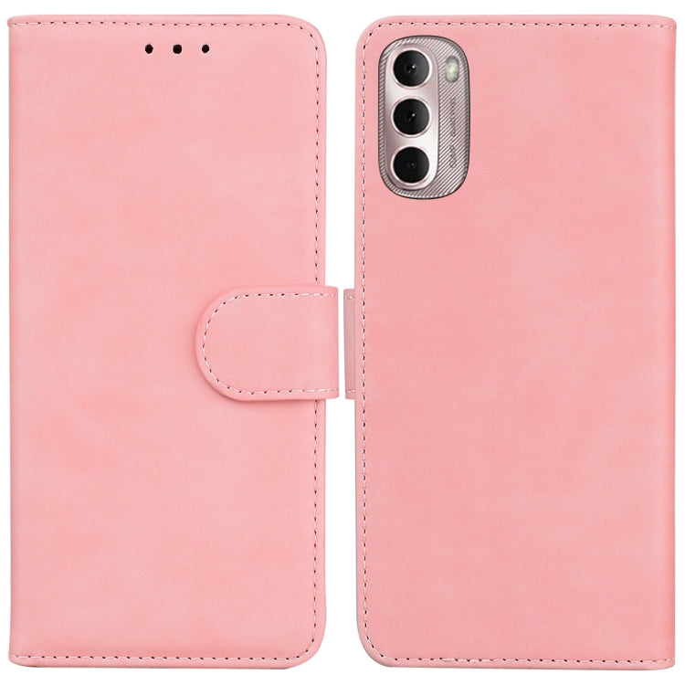 For Motorola Moto G Stylus 4G 2022 Skin Feel Pure Color Flip Leather Phone Case