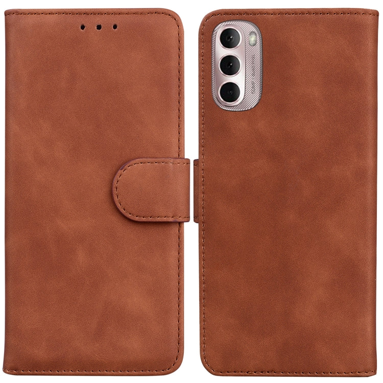 For Motorola Moto G Stylus 4G 2022 Skin Feel Pure Color Flip Leather Phone Case