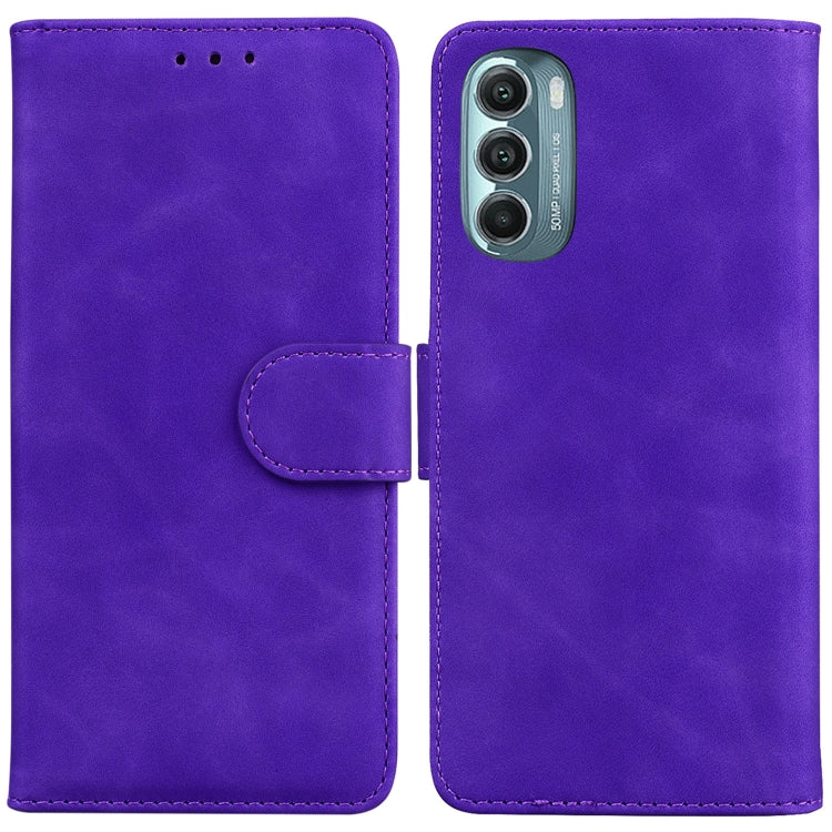 For Motorola Moto G Stylus 5G 2022 Skin Feel Pure Color Flip Leather Phone Case