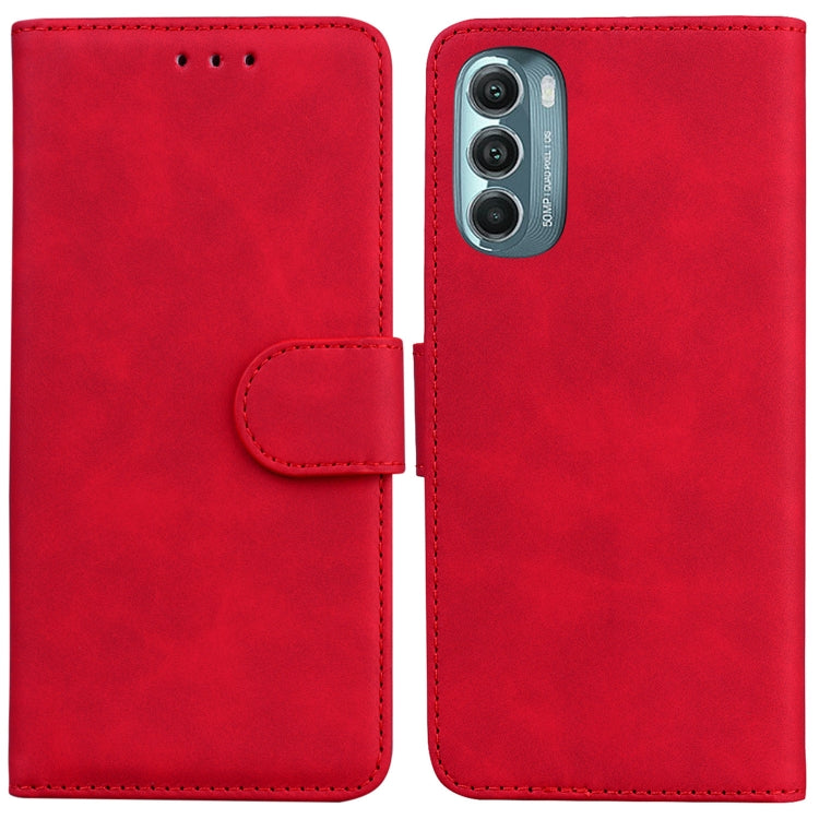 For Motorola Moto G Stylus 5G 2022 Skin Feel Pure Color Flip Leather Phone Case