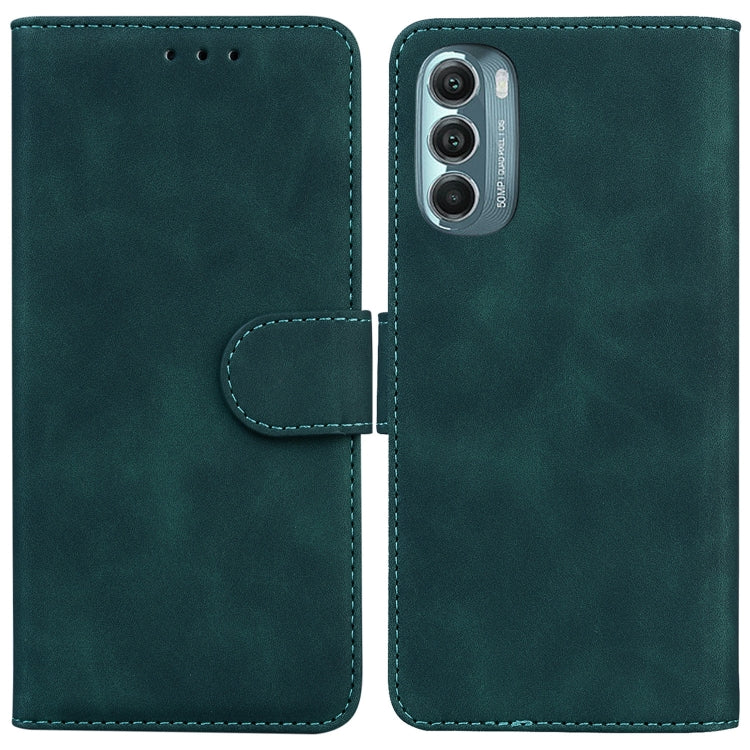 For Motorola Moto G Stylus 5G 2022 Skin Feel Pure Color Flip Leather Phone Case