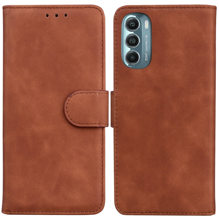 For Motorola Moto G Stylus 5G 2022 Skin Feel Pure Color Flip Leather Phone Case