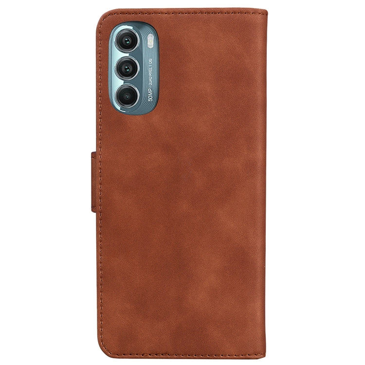 For Motorola Moto G Stylus 5G 2022 Skin Feel Pure Color Flip Leather Phone Case