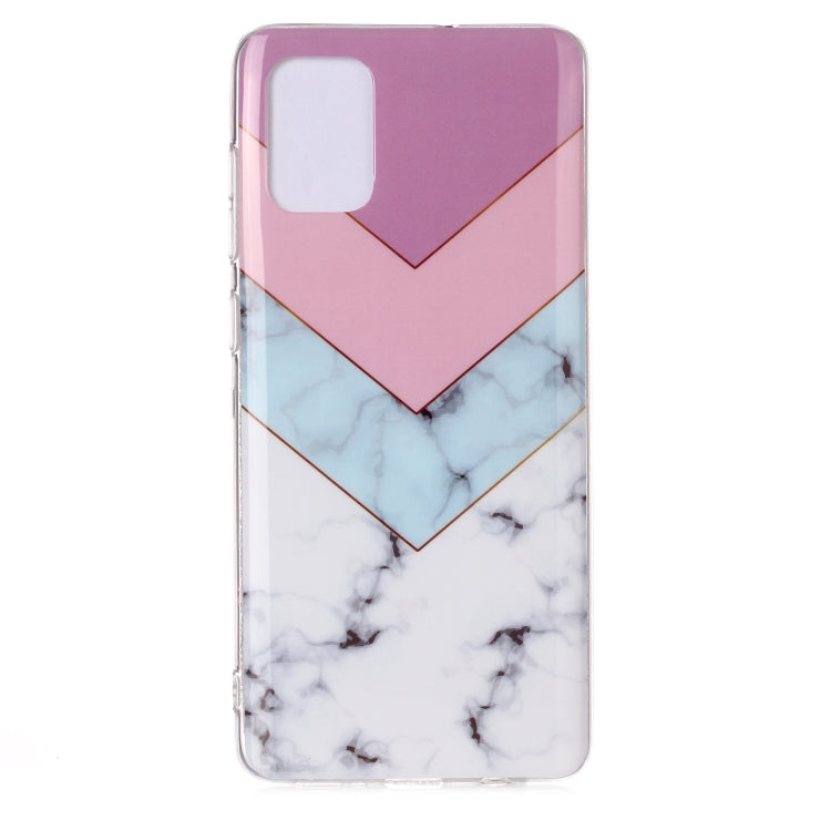 For Galaxy A51 Coloured Drawing Pattern IMD Workmanship Soft TPU Protective Case