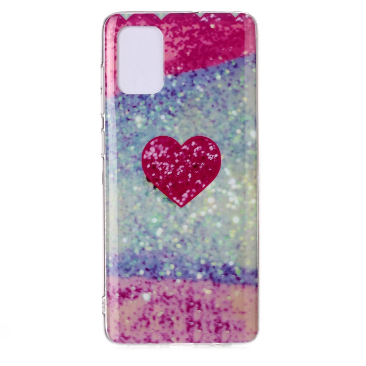 For Galaxy A71 Coloured Drawing Pattern IMD Workmanship Soft TPU Protective Case