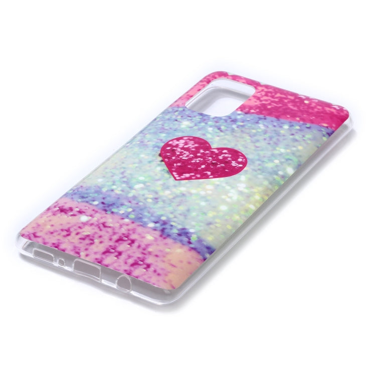 For Galaxy A71 Coloured Drawing Pattern IMD Workmanship Soft TPU Protective Case