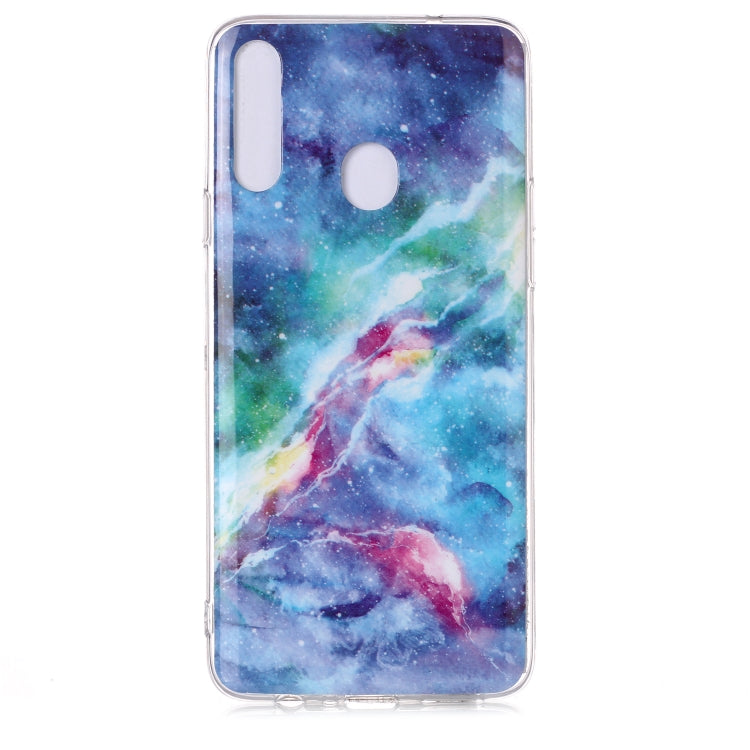 For Galaxy A20s Coloured Drawing Pattern IMD Workmanship Soft TPU Protective Case