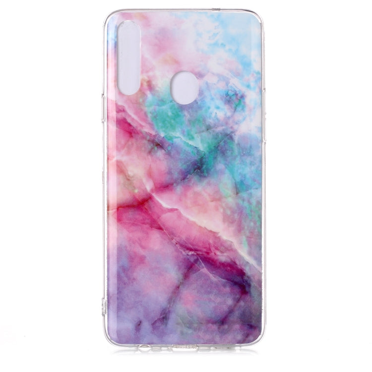 For Galaxy A20s Coloured Drawing Pattern IMD Workmanship Soft TPU Protective Case