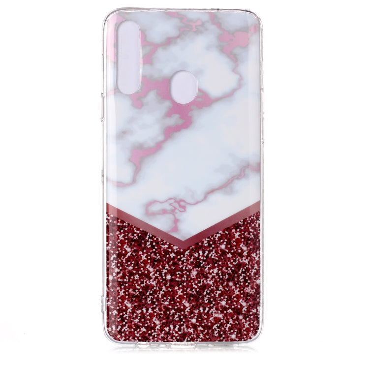 For Galaxy A20s Coloured Drawing Pattern IMD Workmanship Soft TPU Protective Case