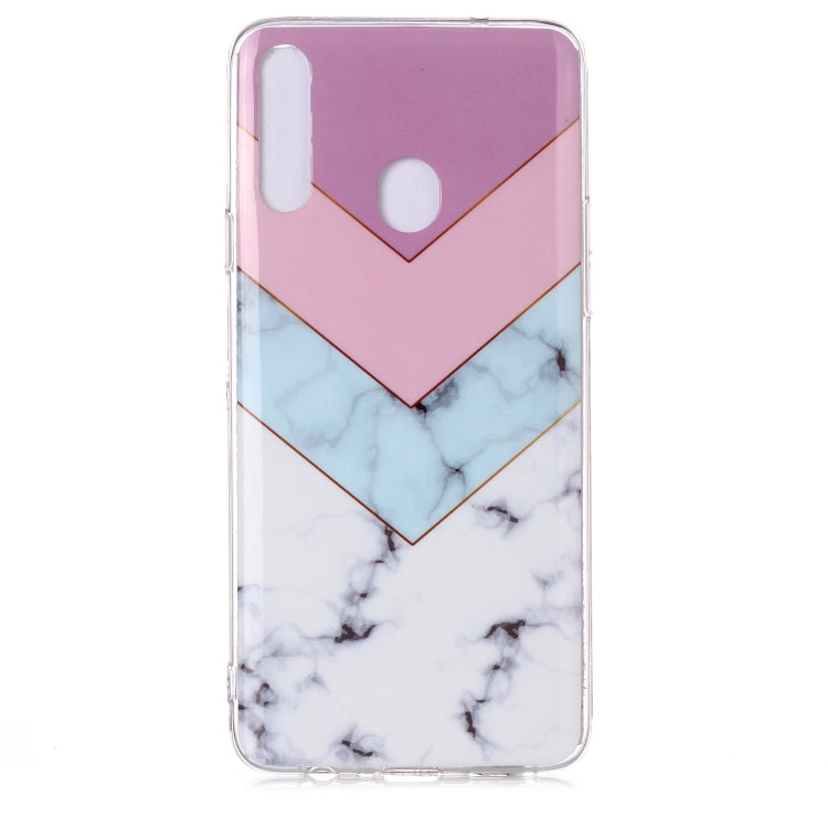 For Galaxy A20s Coloured Drawing Pattern IMD Workmanship Soft TPU Protective Case