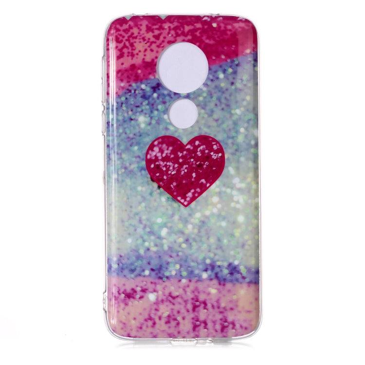 For Motorola Moto G7 Power Coloured Drawing Pattern IMD Workmanship Soft TPU Protective Case