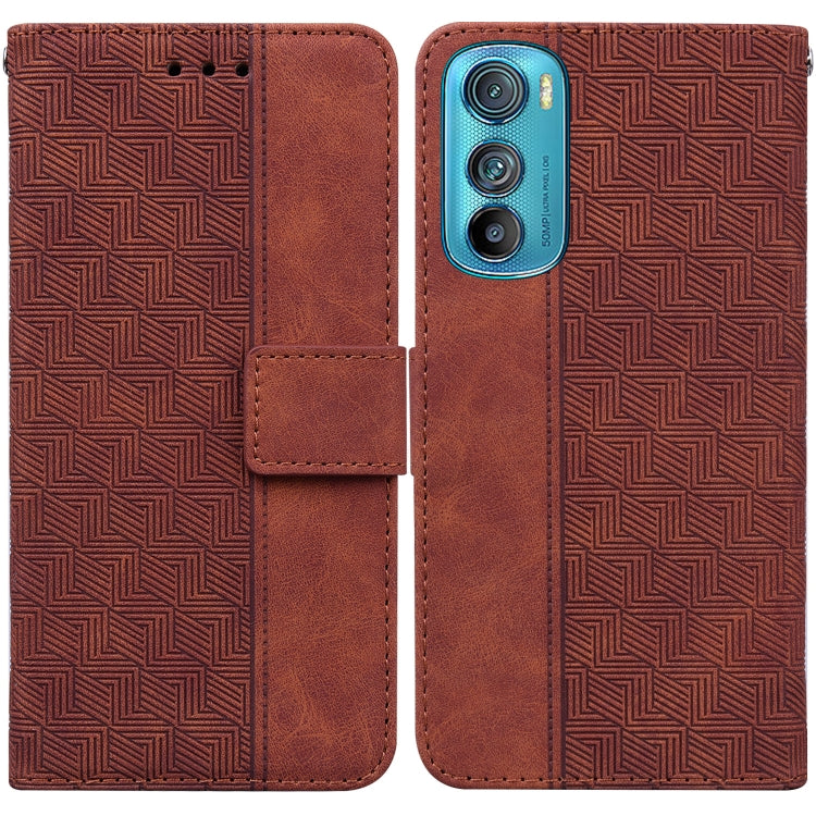 For Motorola Edge 30 Geometric Embossed Leather Phone Case