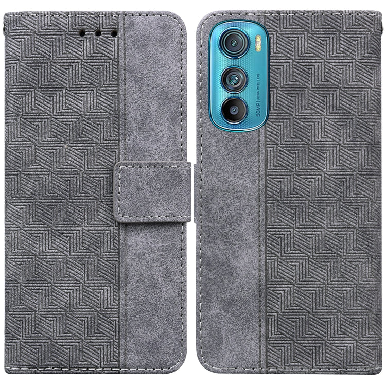 For Motorola Edge 30 Geometric Embossed Leather Phone Case