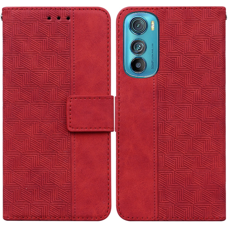 For Motorola Edge 30 Geometric Embossed Leather Phone Case