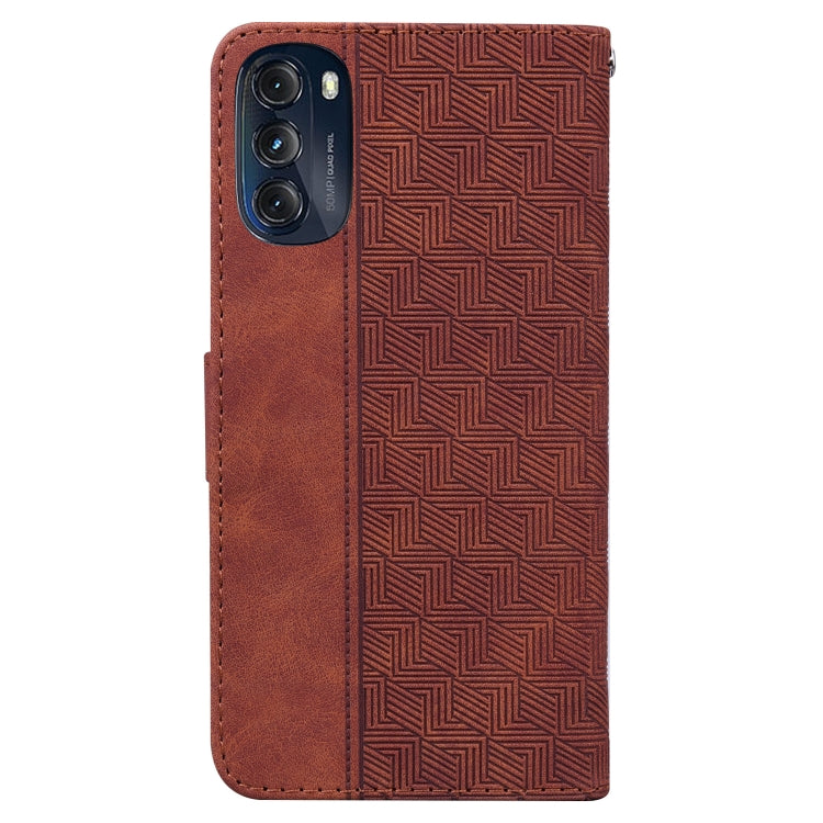 For Motorola Moto G 2022 Geometric Embossed Leather Phone Case