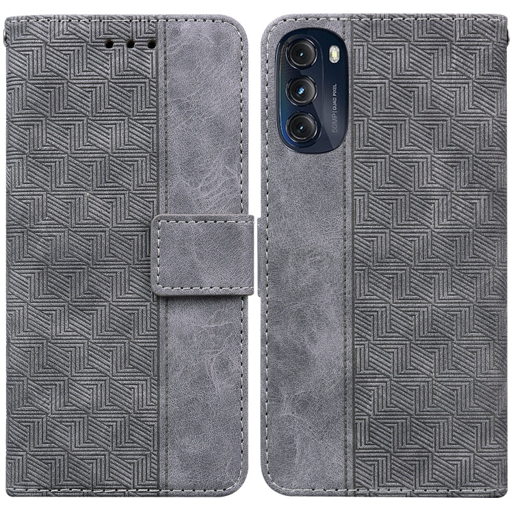 For Motorola Moto G 2022 Geometric Embossed Leather Phone Case