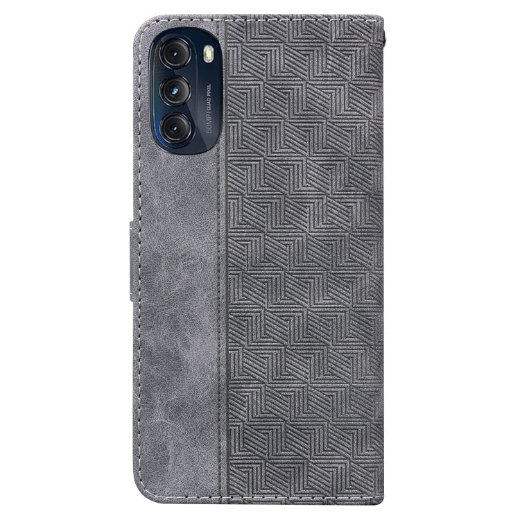 For Motorola Moto G 2022 Geometric Embossed Leather Phone Case