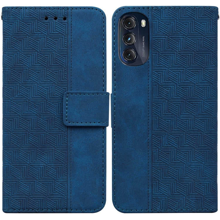 For Motorola Moto G 2022 Geometric Embossed Leather Phone Case