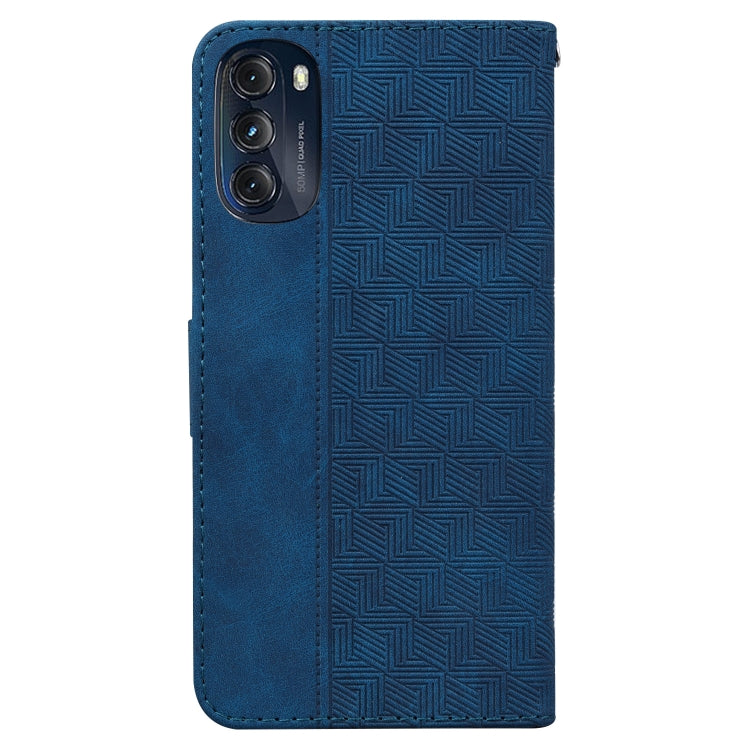 For Motorola Moto G 2022 Geometric Embossed Leather Phone Case