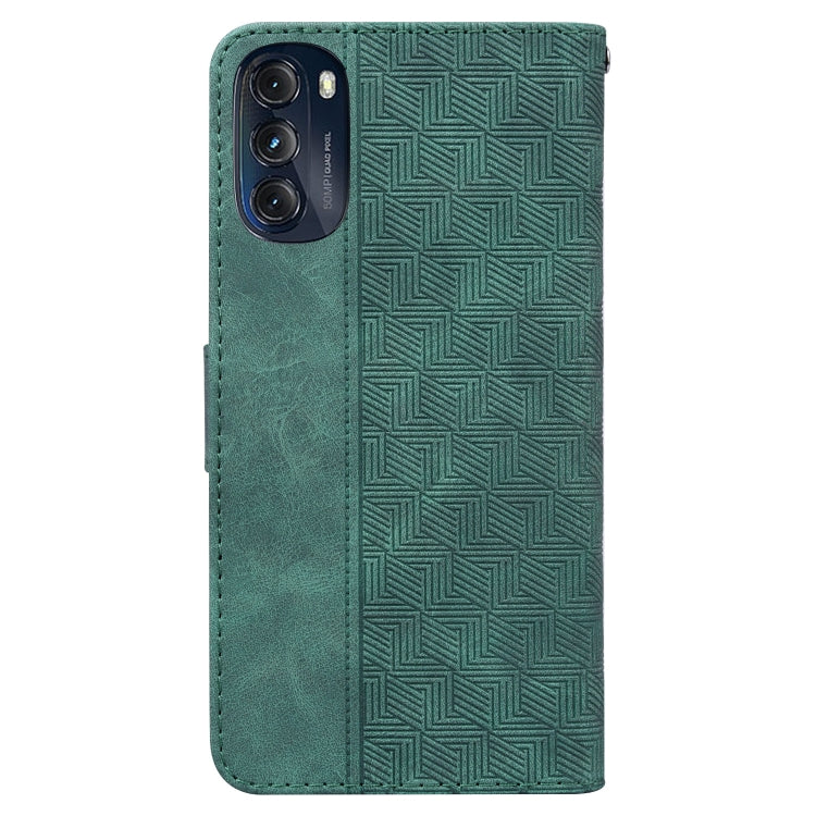 For Motorola Moto G 2022 Geometric Embossed Leather Phone Case