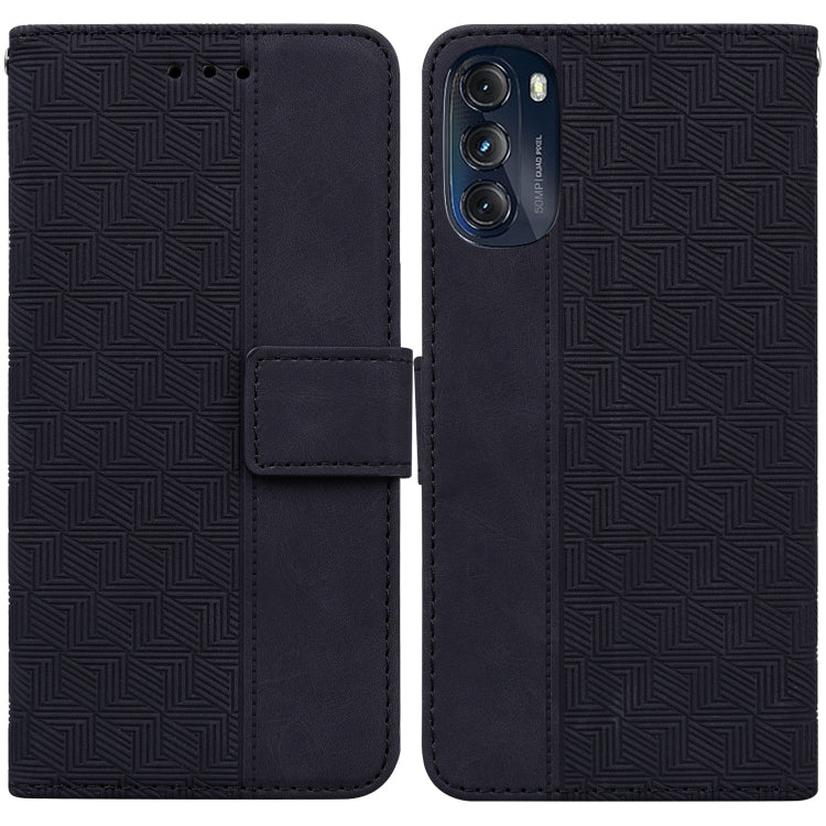 For Motorola Moto G 2022 Geometric Embossed Leather Phone Case