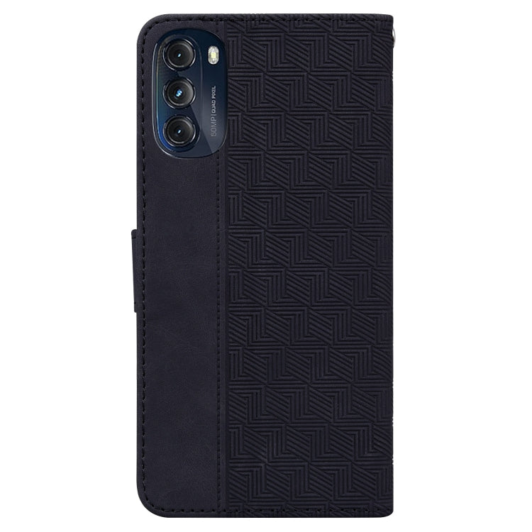For Motorola Moto G 2022 Geometric Embossed Leather Phone Case