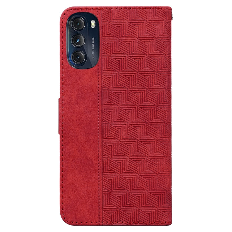 For Motorola Moto G 2022 Geometric Embossed Leather Phone Case