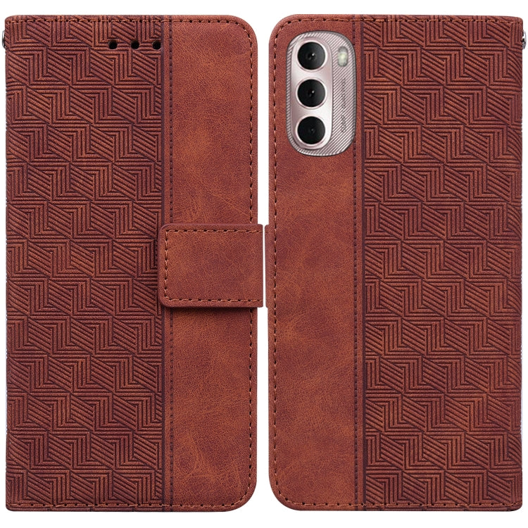 For Motorola Moto G Stylus 4G 2022 Geometric Embossed Leather Phone Case