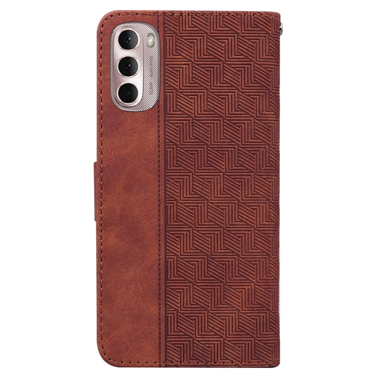 For Motorola Moto G Stylus 4G 2022 Geometric Embossed Leather Phone Case