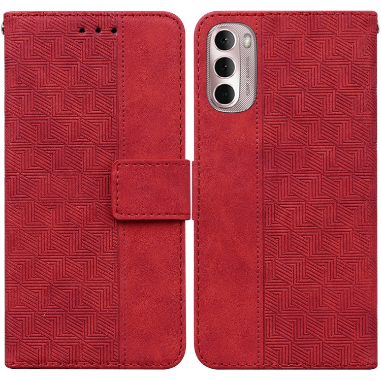 For Motorola Moto G Stylus 4G 2022 Geometric Embossed Leather Phone Case