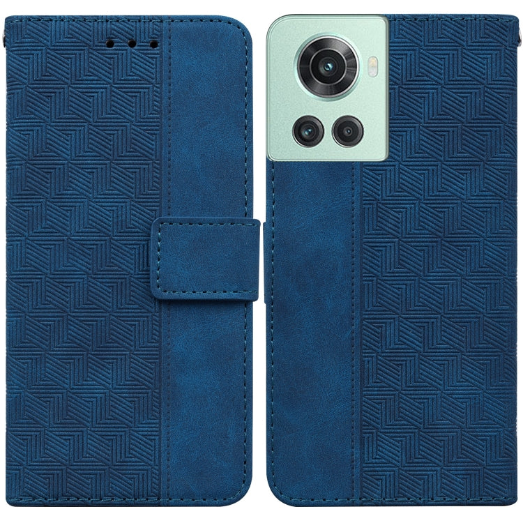 For OnePlus 10R / Ace Geometric Embossed Leather Phone Case