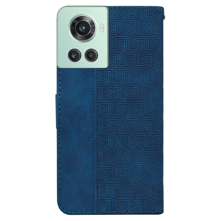 For OnePlus 10R / Ace Geometric Embossed Leather Phone Case