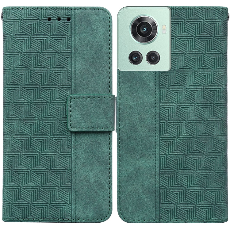For OnePlus 10R / Ace Geometric Embossed Leather Phone Case