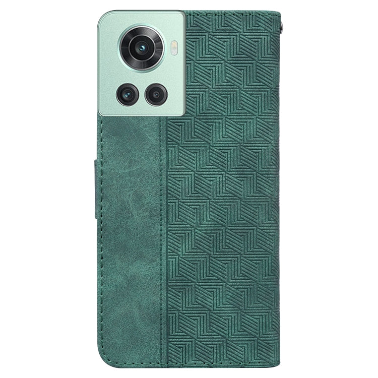 For OnePlus 10R / Ace Geometric Embossed Leather Phone Case
