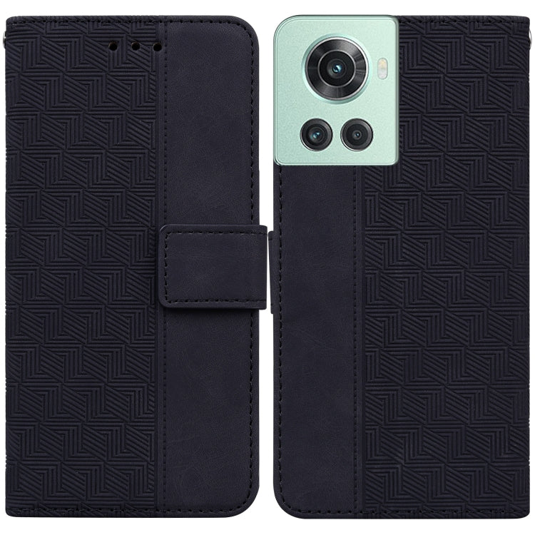 For OnePlus 10R / Ace Geometric Embossed Leather Phone Case