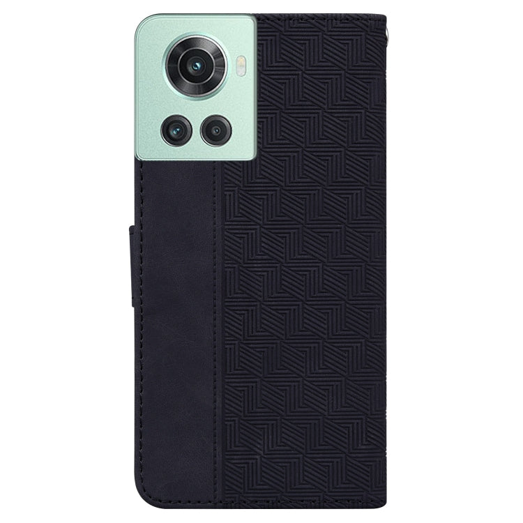 For OnePlus 10R / Ace Geometric Embossed Leather Phone Case