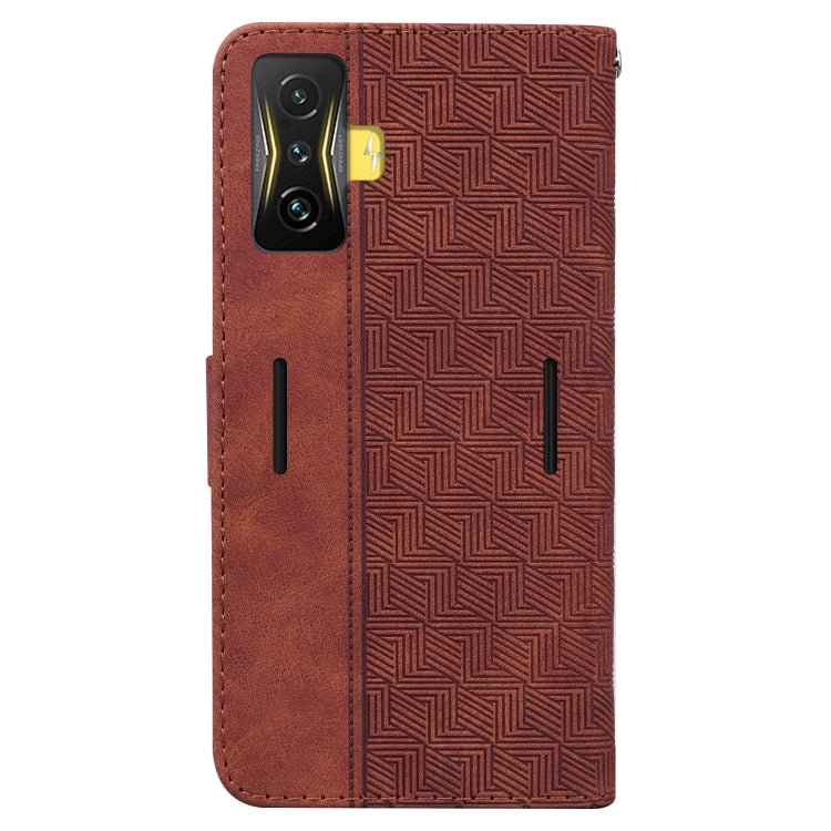 For Xiaomi Poco F4 GT / Redmi K50 Gaming Geometric Embossed Leather Phone Case