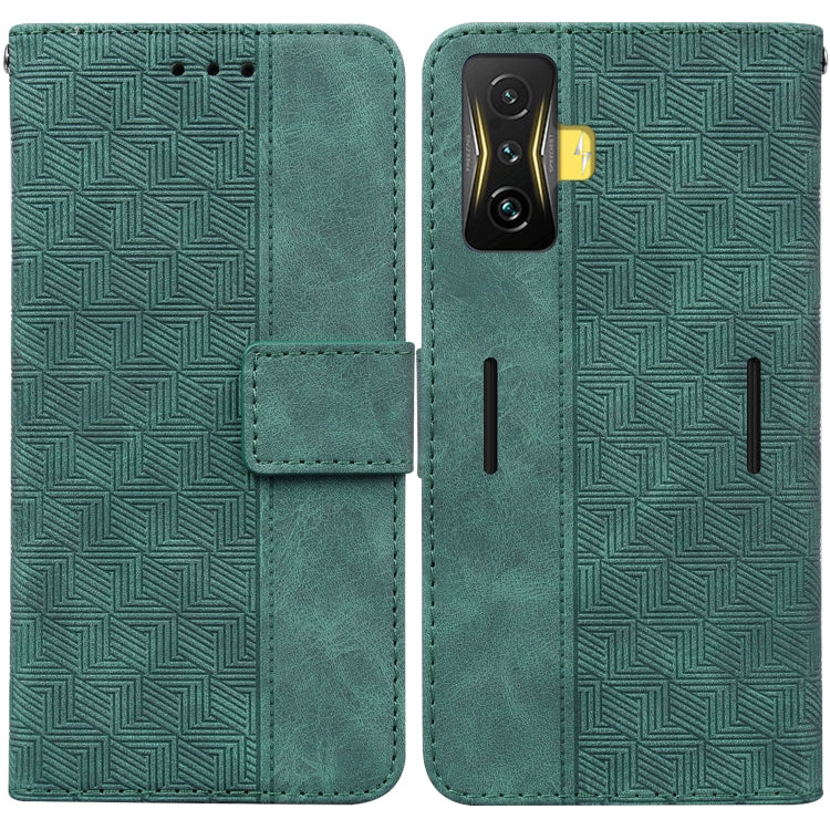 For Xiaomi Poco F4 GT / Redmi K50 Gaming Geometric Embossed Leather Phone Case