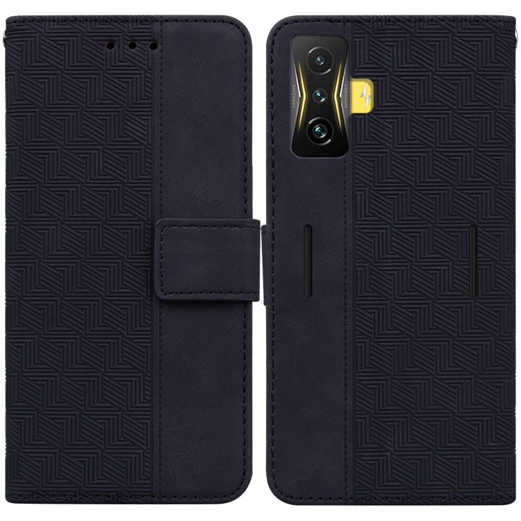 For Xiaomi Poco F4 GT / Redmi K50 Gaming Geometric Embossed Leather Phone Case