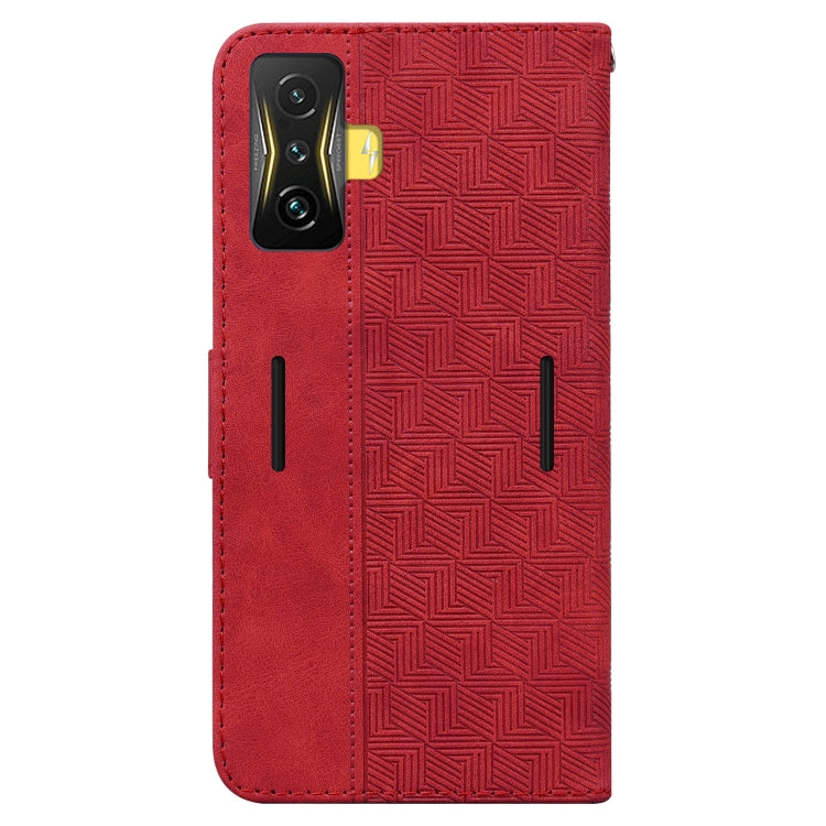 For Xiaomi Poco F4 GT / Redmi K50 Gaming Geometric Embossed Leather Phone Case