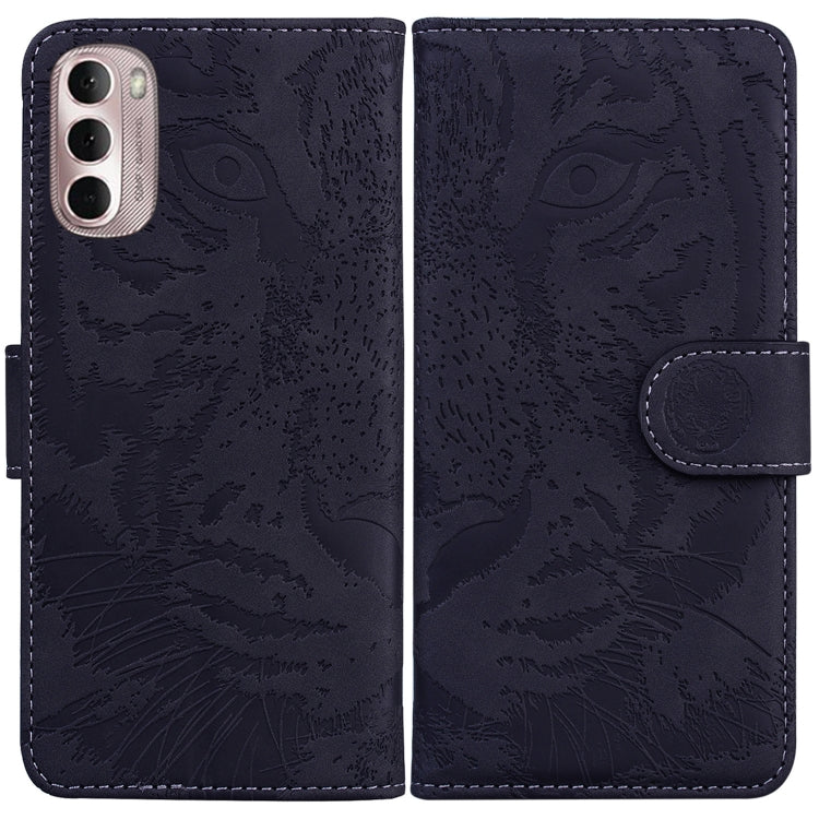 For Motorola Moto G Stylus 4G 2022 Tiger Embossing Pattern Horizontal Flip Leather Phone Case