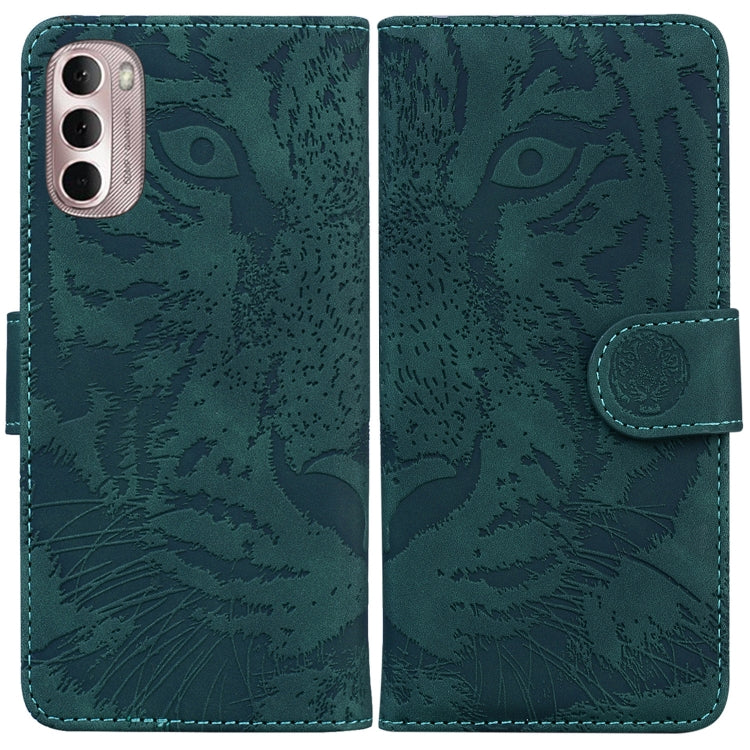For Motorola Moto G Stylus 4G 2022 Tiger Embossing Pattern Horizontal Flip Leather Phone Case
