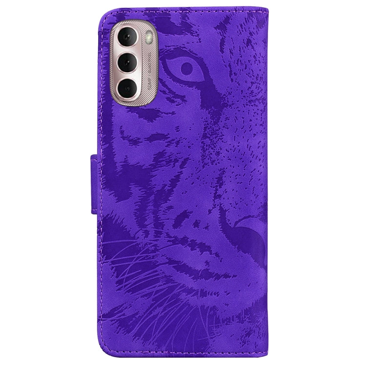 For Motorola Moto G Stylus 4G 2022 Tiger Embossing Pattern Horizontal Flip Leather Phone Case