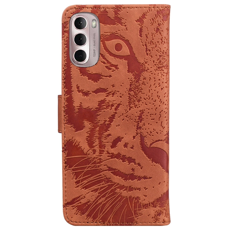 For Motorola Moto G Stylus 4G 2022 Tiger Embossing Pattern Horizontal Flip Leather Phone Case
