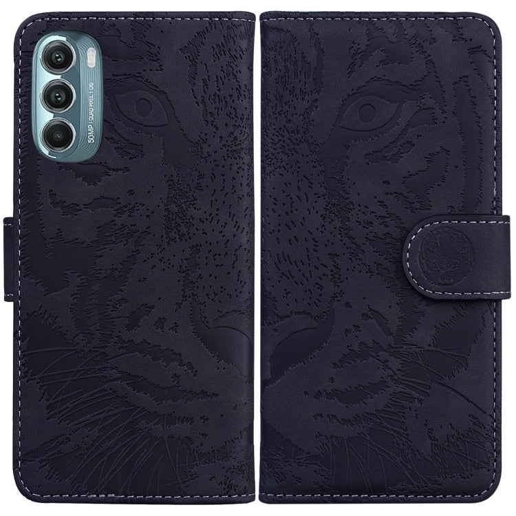For Motorola Moto G Stylus 5G 2022 Tiger Embossing Pattern Horizontal Flip Leather Phone Case