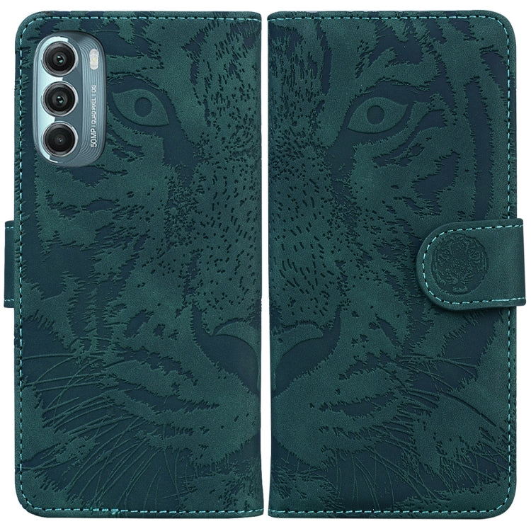 For Motorola Moto G Stylus 5G 2022 Tiger Embossing Pattern Horizontal Flip Leather Phone Case