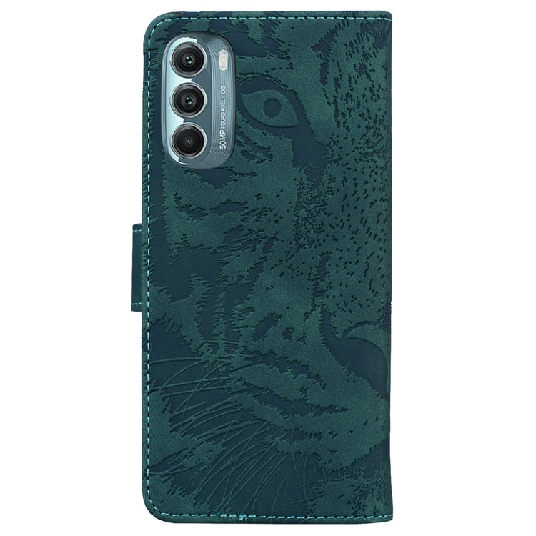 For Motorola Moto G Stylus 5G 2022 Tiger Embossing Pattern Horizontal Flip Leather Phone Case